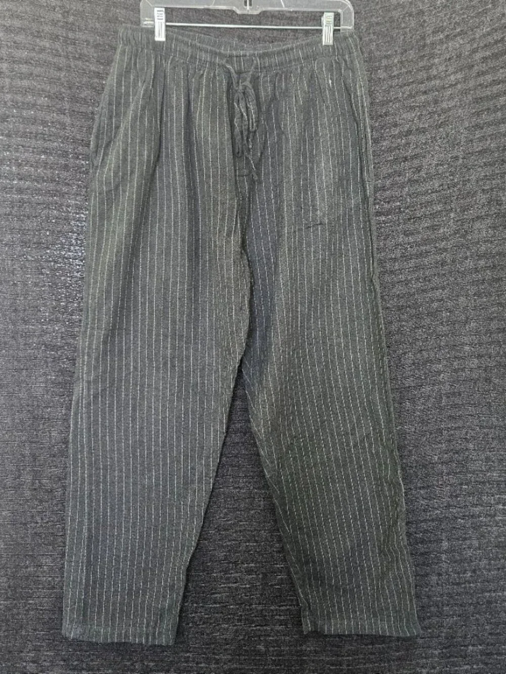 Polo Ralph Lauren Men's Grey Pinstripe Lounge Pants Elastic Waist Size L